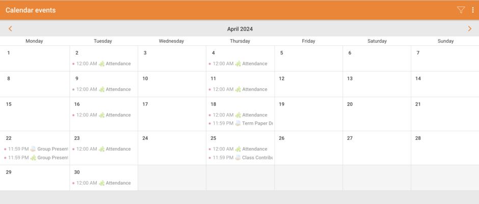 LMS Schedule Example