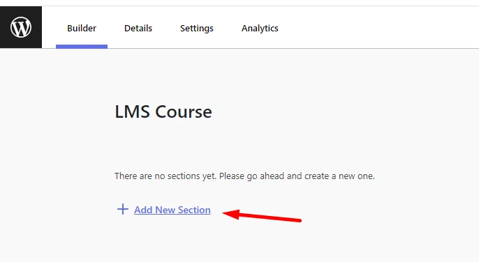 Add New LMS Section