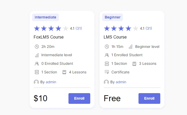 Enrolling In WordPress FoxLMS Courses