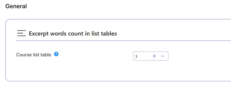 FoxLMS Course List Table