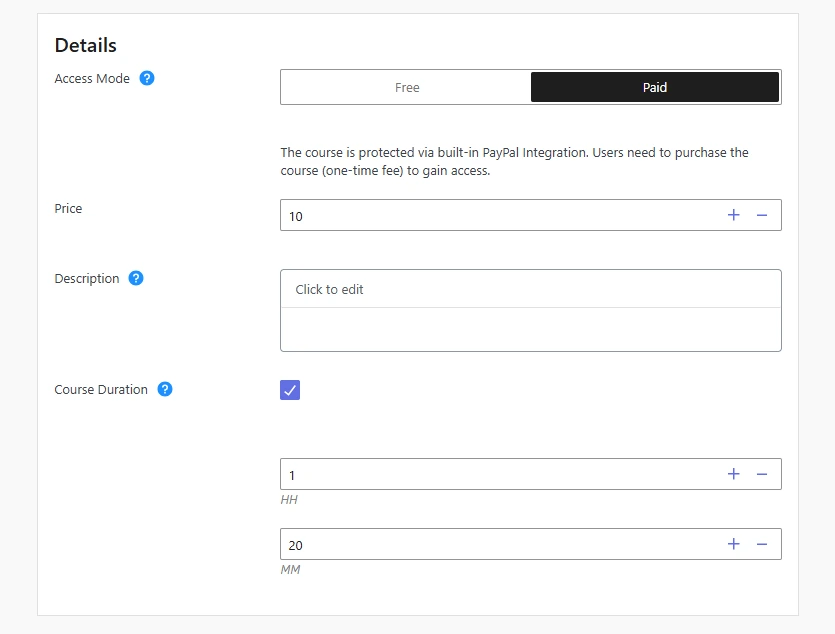 FoxLMS Course Paid Mode