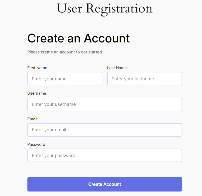 Student Registration Form