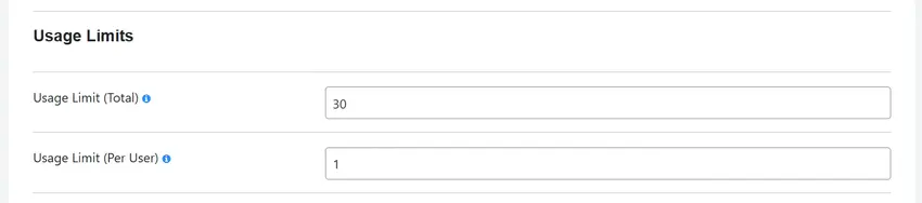 Coupon Usage Limits