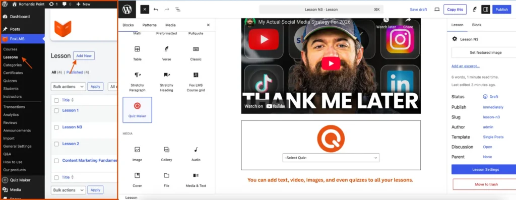 add lesson content