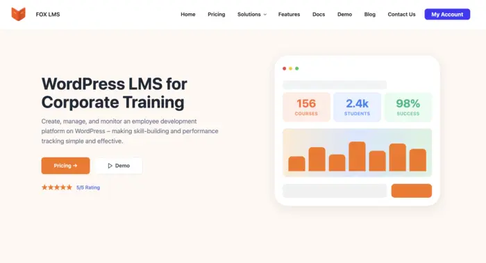 wordpress LMS plugin for corporate training